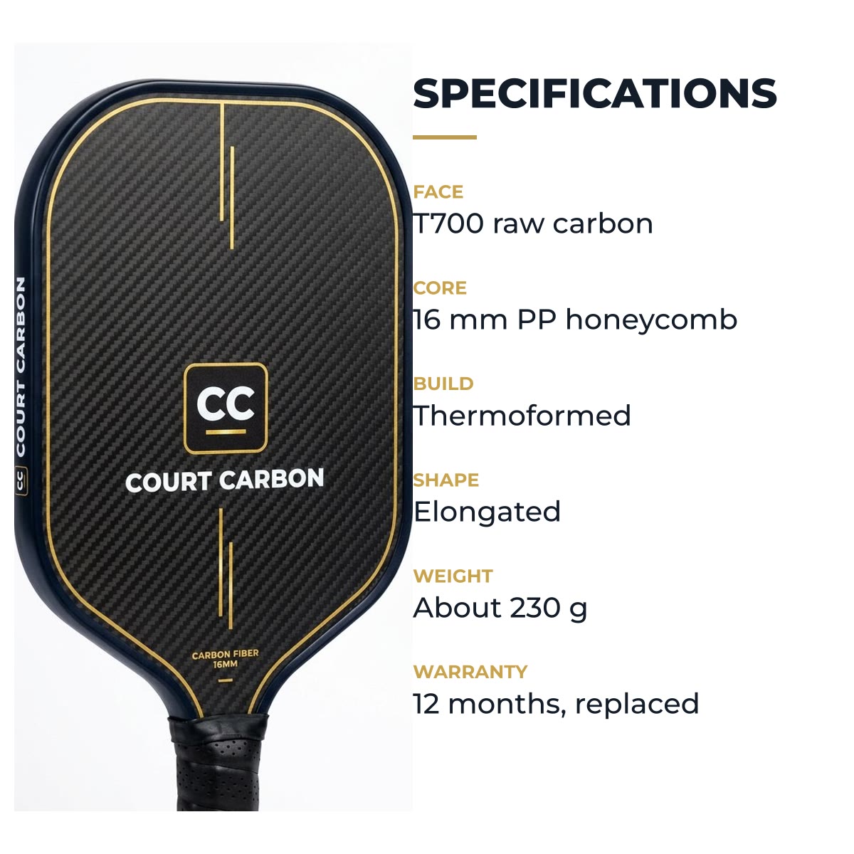 Court Carbon Duo, specs